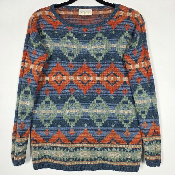 Denim & Supply Ralph Lauren Aztec Womens XS Long Sleeve Pullover Sweater - Picture 1 of 6